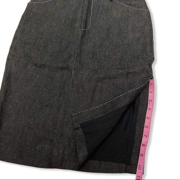 Vintage Ralph Lauren Collection Purple Label Black Linen Skirt - Picture 12 of 13